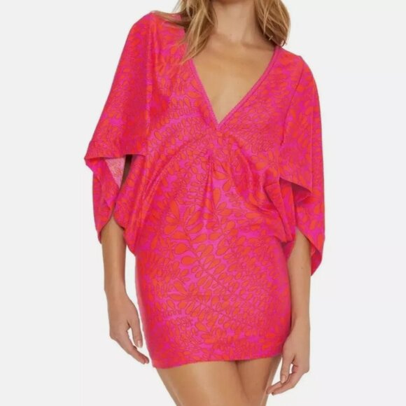 Trina Turk Trellis V-Neck Tunic Cover Up - Picture 4 of 5